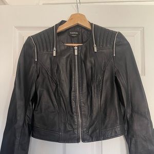 Short Leather Bebe Jacket